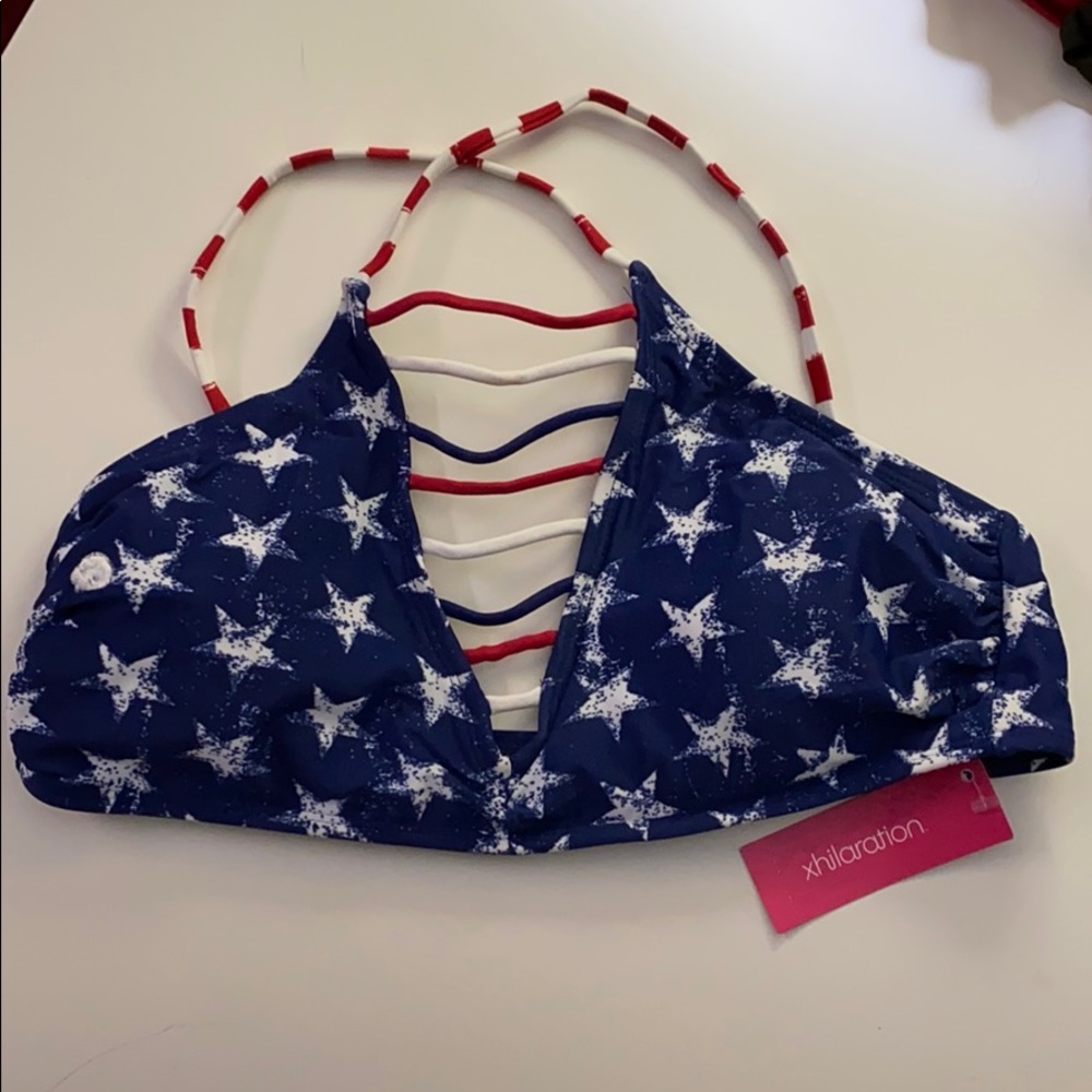 Red White & Blue bathing suit top